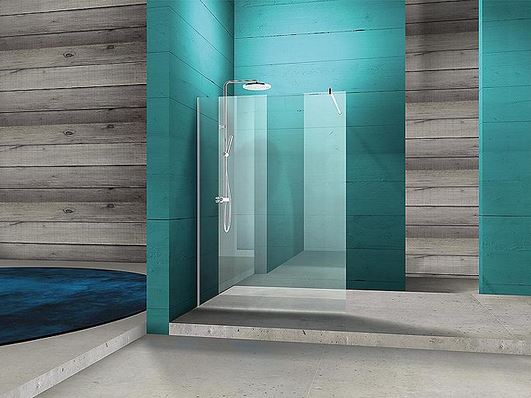 Walk In Glasduschwand Ennai mit Wandprofil 1180x2000x8 mm ESG mit ETC glänzend