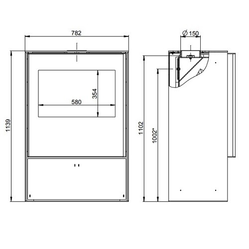 Kaminofen Wodtke myCastle 9 kW 088100 Air Control Kamin Ofen Holzofen