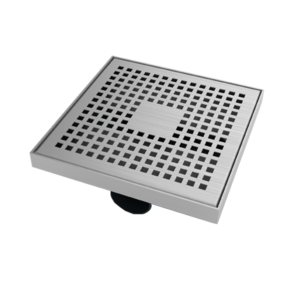 MERT Bodenablauf Duschablablauf Ablauf 200 x 200 mm Quadrat Kare Edelstahlrost