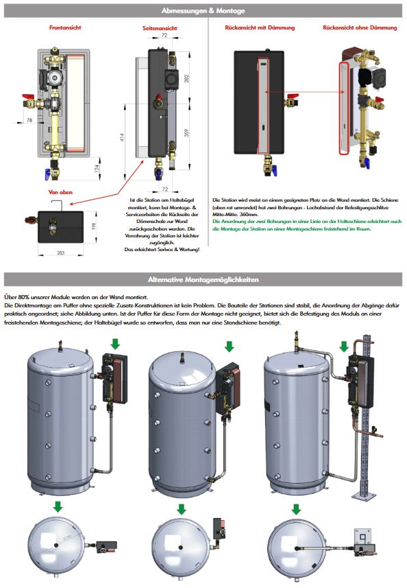 Frischwasserstation Friwa HE KISS 36 l/min Edelstahl Plattenwärmetauscher