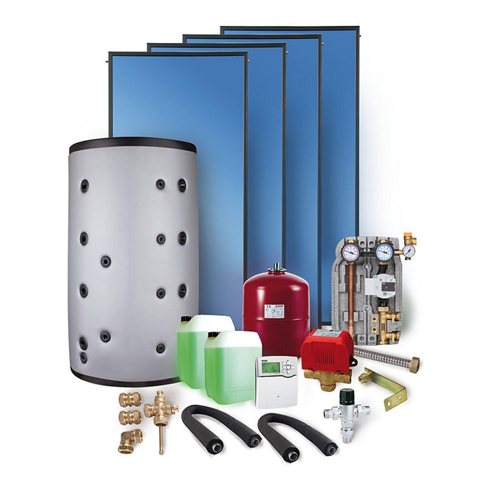 Solarpaket SX 2.51 Aufdachmontage 10,04 m² mit Hygienespeicher MX2W 800L 2WT