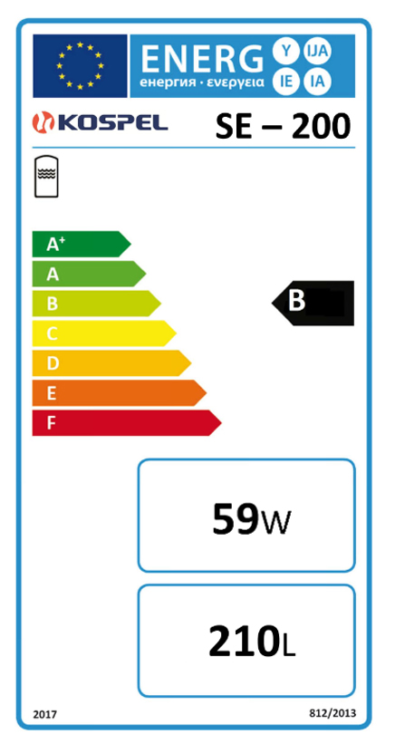 Kospel Warmwasserspeicher SE200 emailliert ohne WT f Betrieb mit Elektroheizstab