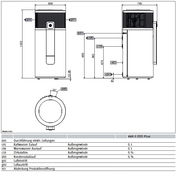 STIEBEL ELTRON Warmwasser Wärmepumpe WWK-I 200 Plus 204479 Trinkwassererwärmung