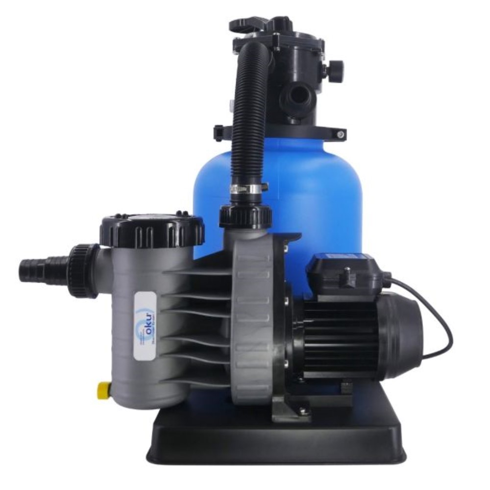 OKU Sandfilter Bali 300 mit Aqua Plus 4 bis 30 m³ Pool Schwimmbad Filter Pumpe