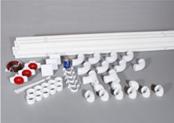 Variovac Zentralstaubsauger Paket Q18VIP Installationspaket 3 Saugschlauch 9m