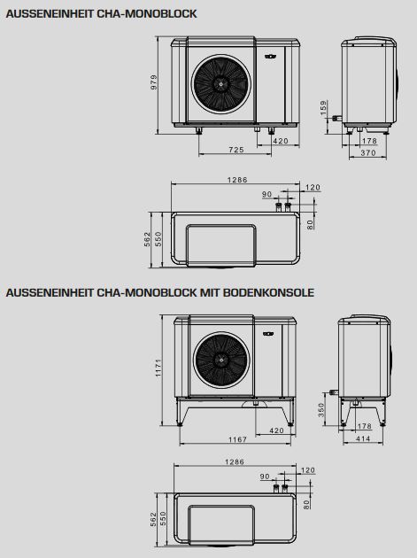 Wolf Wärmepumpe CHA Monoblock 10 mit Innen und Außeneinheit 5,8 kW
