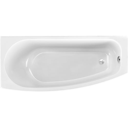 Acryl Raumsparwanne Compact 169 x 74 cm links weiß Wanne Styropor Wannenträger
