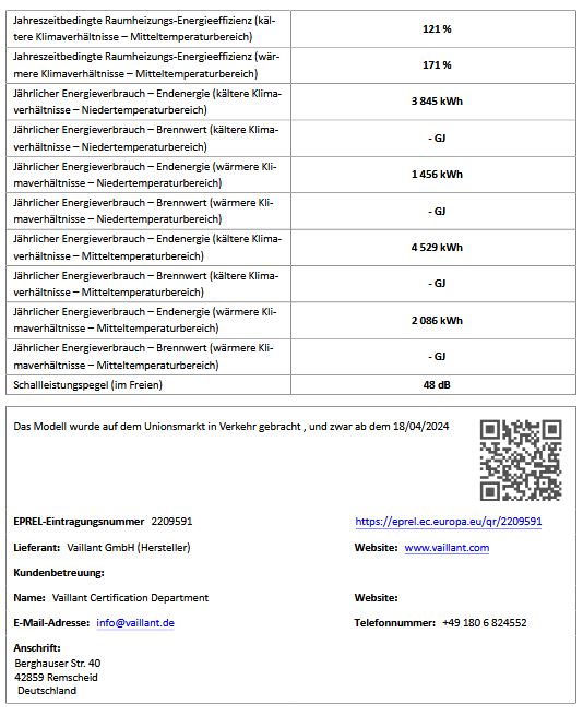 Vaillant Heizungswärmepumpe Luft/Wasser aroTHERM Split plus VWL 75/8.2 AS S2