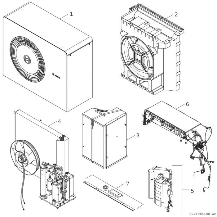 BOSCH Wärmepumpe Monoblock Außeneinheit AW 10 OR-T Baureihe CS5800/6800i AW
