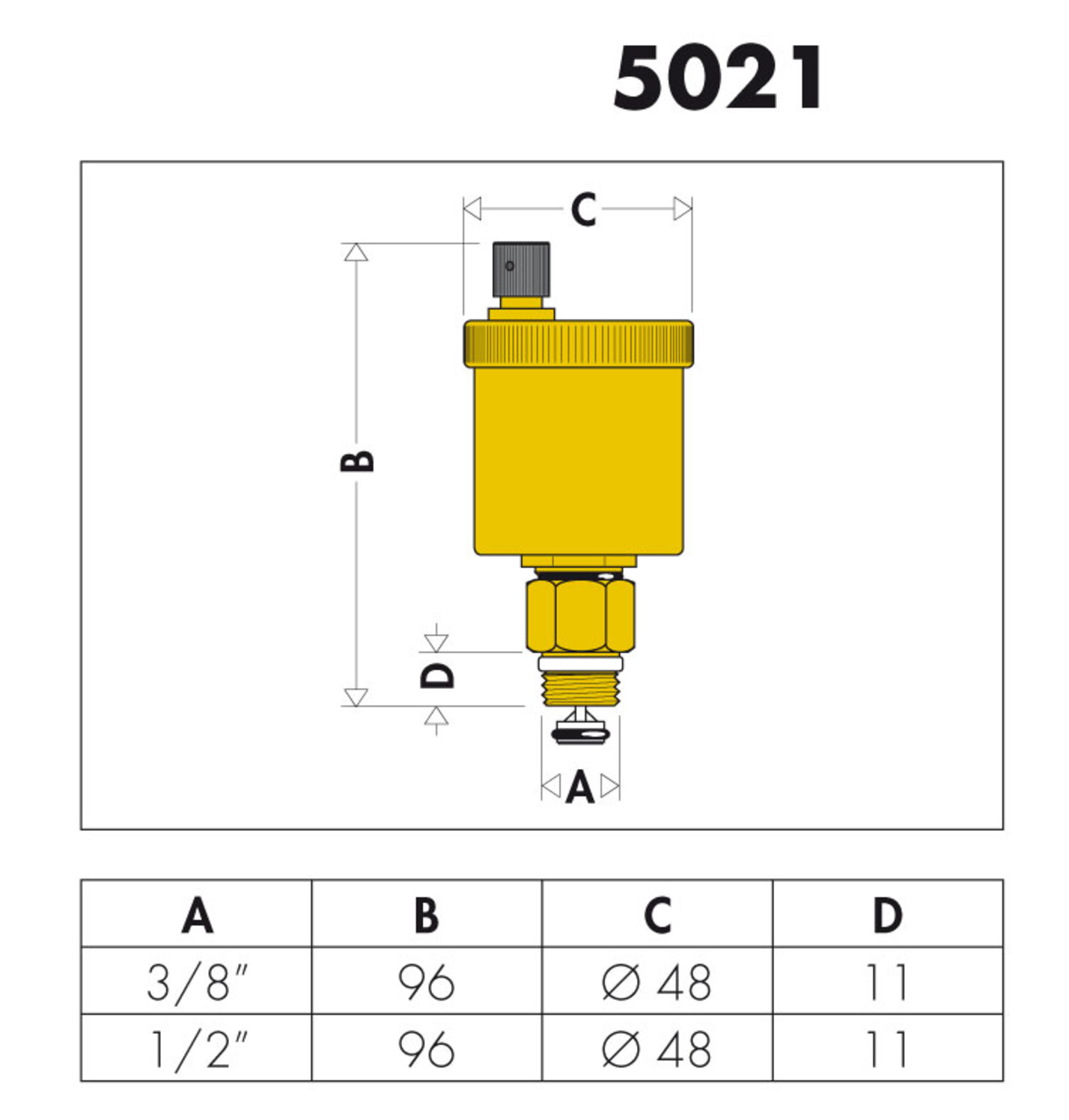 Trinnity Schwimmerentlüfter 3/8" oder 1/2" Schnellentlüfter Automatikentlüfter