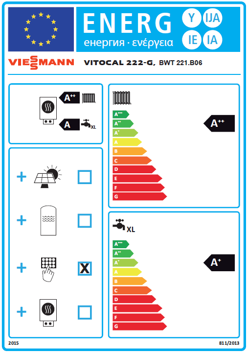 Viessmann Paket Vitocal 222 G Typ BWT 221.B  Sole/Wasser Wärmepumpe Puffer