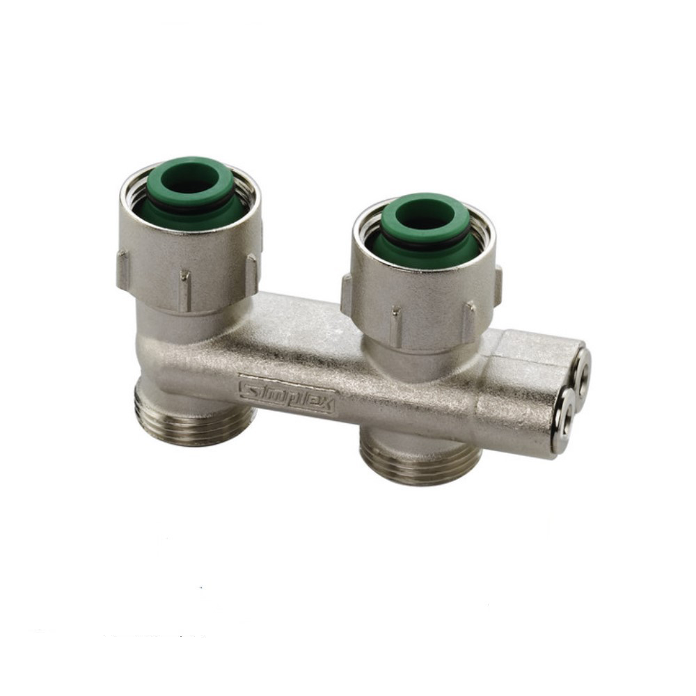 Simplex Umlenkstück Durchgang eckform für vertauschte Vor- und Rücklaufleitung