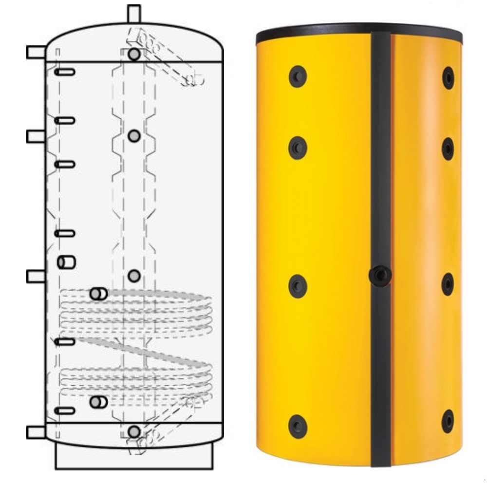 ETA Schichtpufferspeicher SPS 825 Solarregister Isolierung Neodul Plus melonen