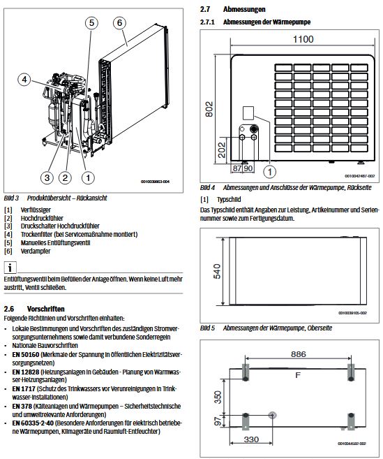 BOSCH Luft Wärmepumpe AW 5 OR-S CS5800iAW 12 M Monoblock Paket BOPA CS762