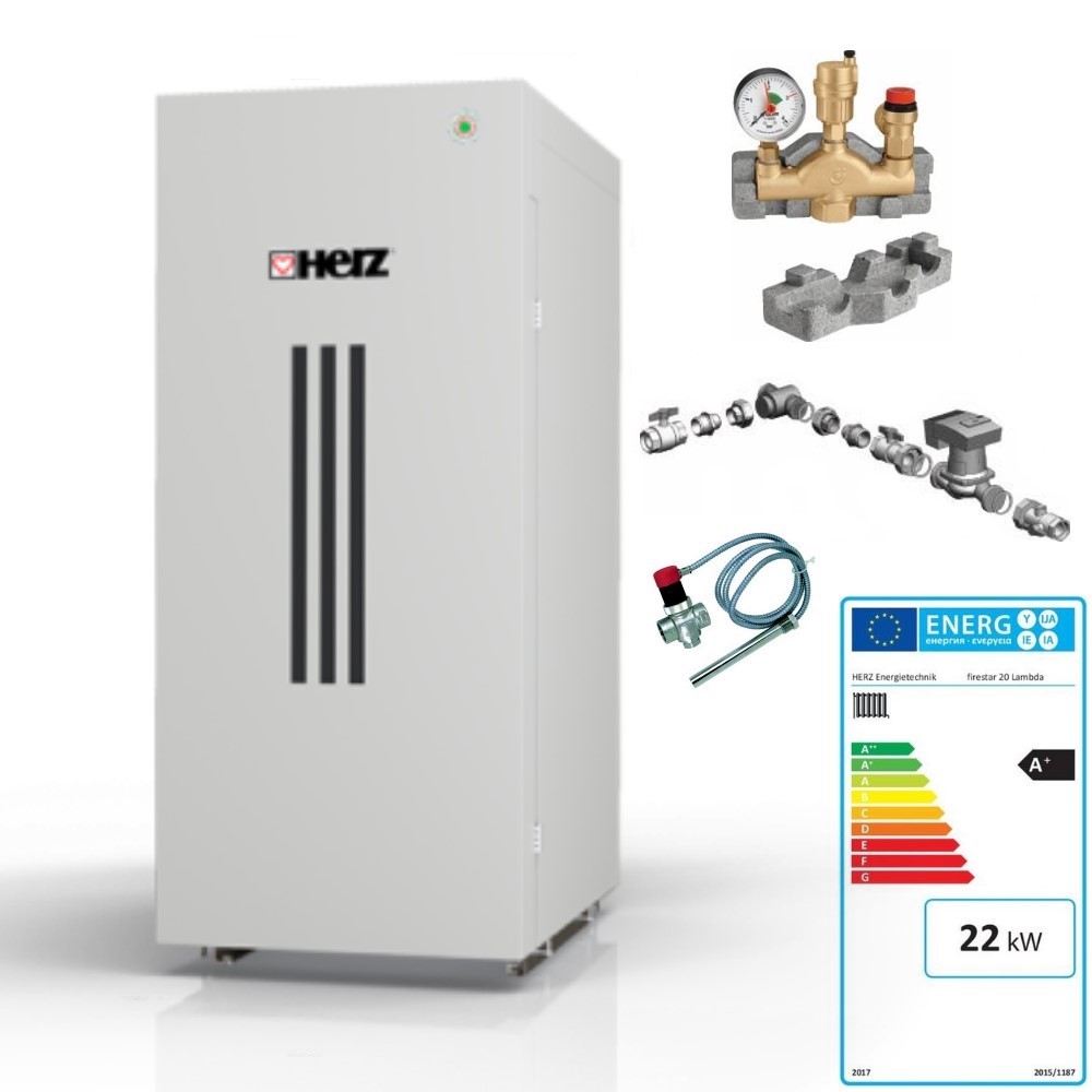 Herz Holzvergaser Set Firestar Lambda Eco 20 kW Holzkessel Scheitholzkessel Herz Holzvergaser Set Firestar Lambda Eco 20 kW Holzkessel Scheitholzkessel