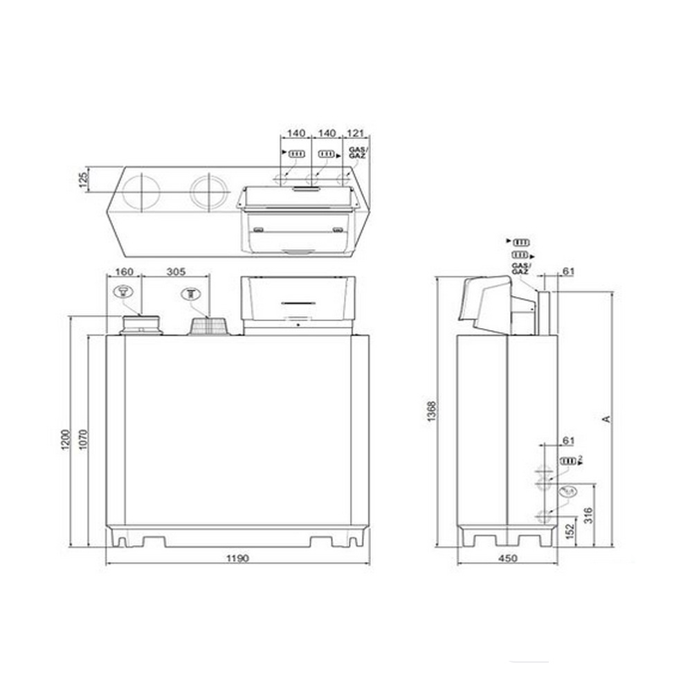 Elbi Regenwassertank Kunststoff CHO 1000 Liter liegend L 1720 mm x H 1005 mm
