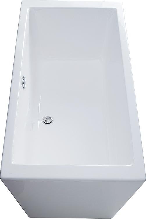 Acryl Badewanne weiss K.ONE freistehend 180 x 80 cm Ablaufgarnitur Mittenablauf