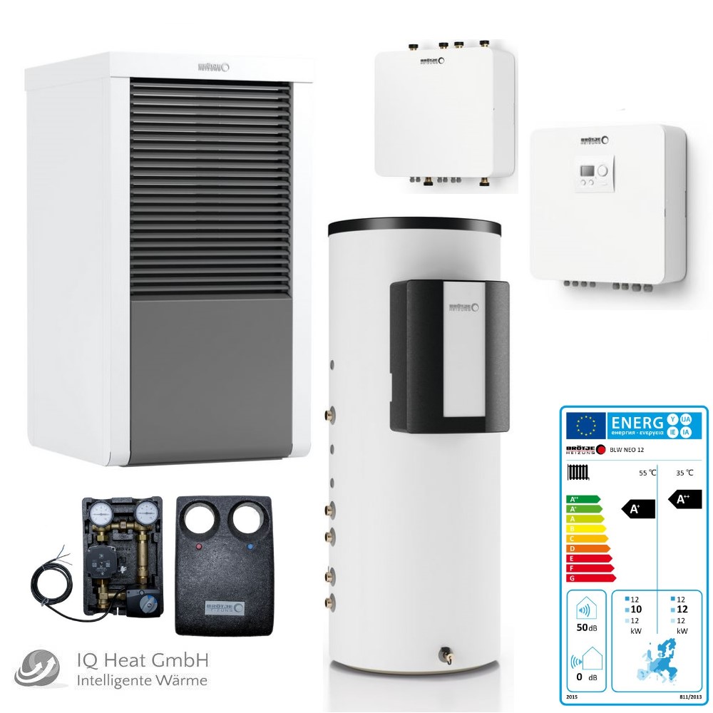 Brötje Systempaket Luft Wasser Wärmepumpe BLW Neo 8-12 Energiespeicher ETG 500 B