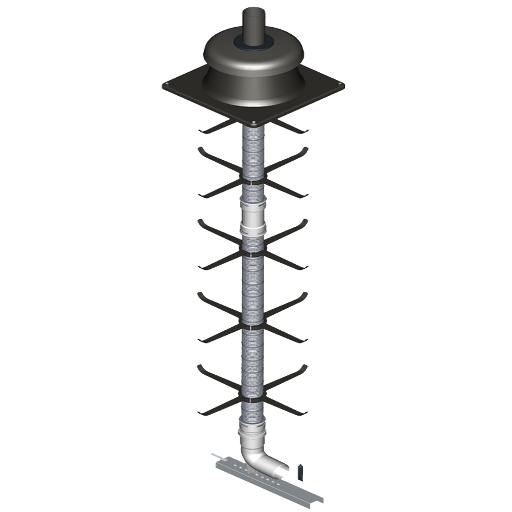 Viessmann Basispaket Schacht DN80/125 flexibles Abgasrohr DN80 12,5 m