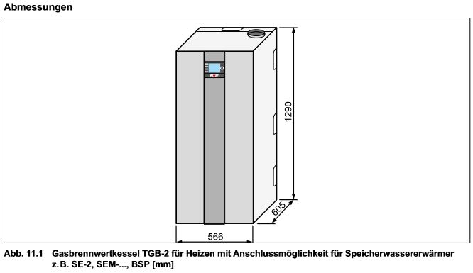Wolf Gasbrennwert Kessel TGB-2-30 Erdgas E/H und LL 5,8-30,2 kW Therme Heizung
