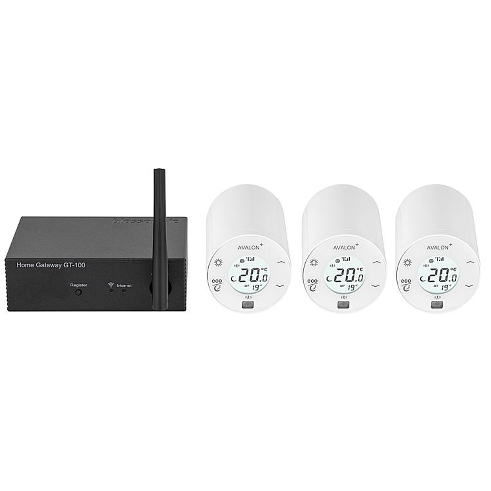 Blossom IC Funk Heizkörperthermostat Set 3 x Thermostat Avalon+ 1 Gateway