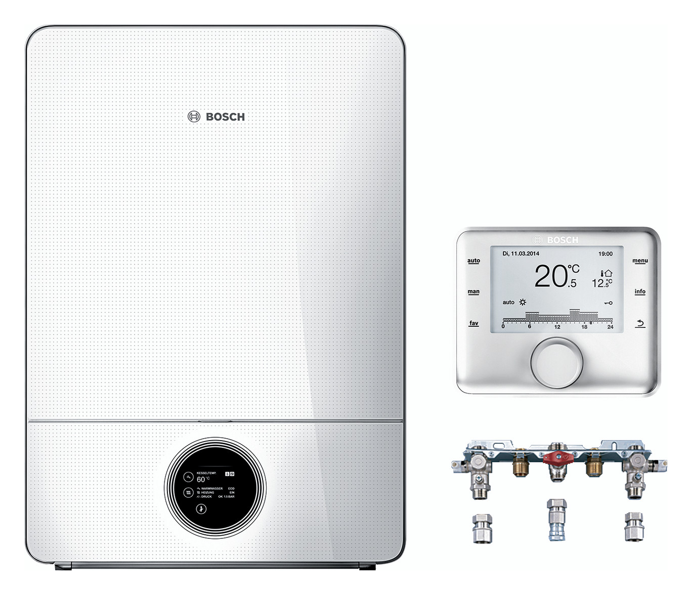 BOSCH Junkers Gas-Brennwertgerät System Paket GC9000iW40H Therme Heizung