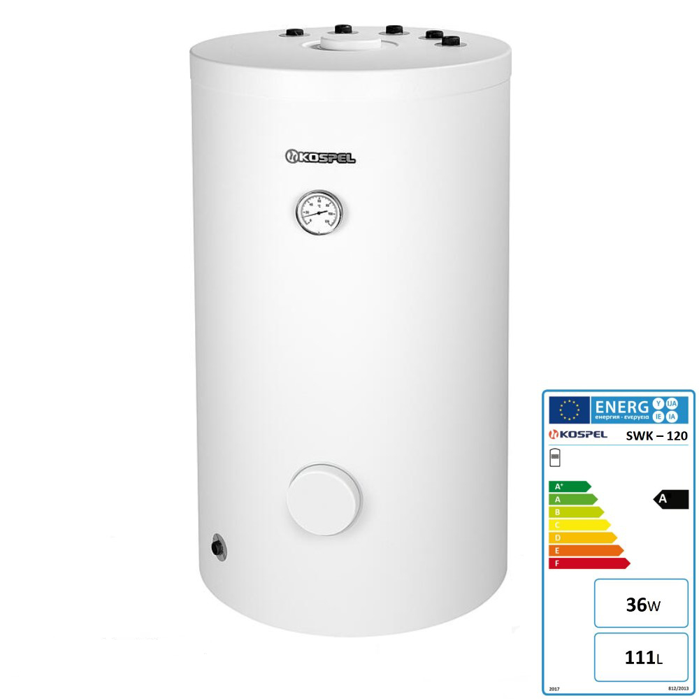 Kospel Warmwasserspeicher SWK 120 Liter emailliert Boiler 1x Wärmetauscher Kospel Warmwasserspeicher SWK 120 Liter emailliert Boiler 1x Wärmetauscher