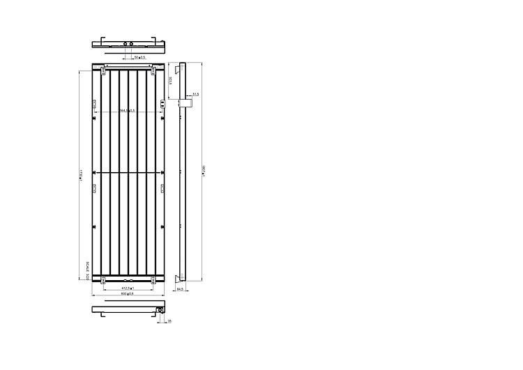 Handtuchheizkörper Badheizkörper Typ Tropea 1800 x 600mm weiß RAL 9016