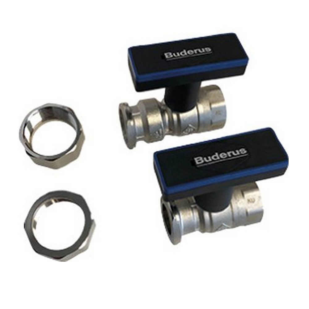 Buderus Logafix Pumpen Kugelhahn Set PN 10 1" 1 1/4" DN 25 DN 32 Absperrhahn Buderus Logafix Pumpen Kugelhahn Set PN 10 1" 1 1/4" DN 25 DN 32 Absperrhahn