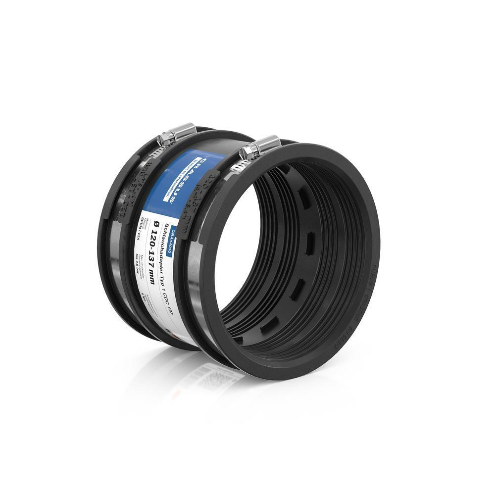 CRASSUS CRA Schlauchadapter CDC 135 Typ 1 (120-135mm), bis 0,6 bar, EPDM / V2A