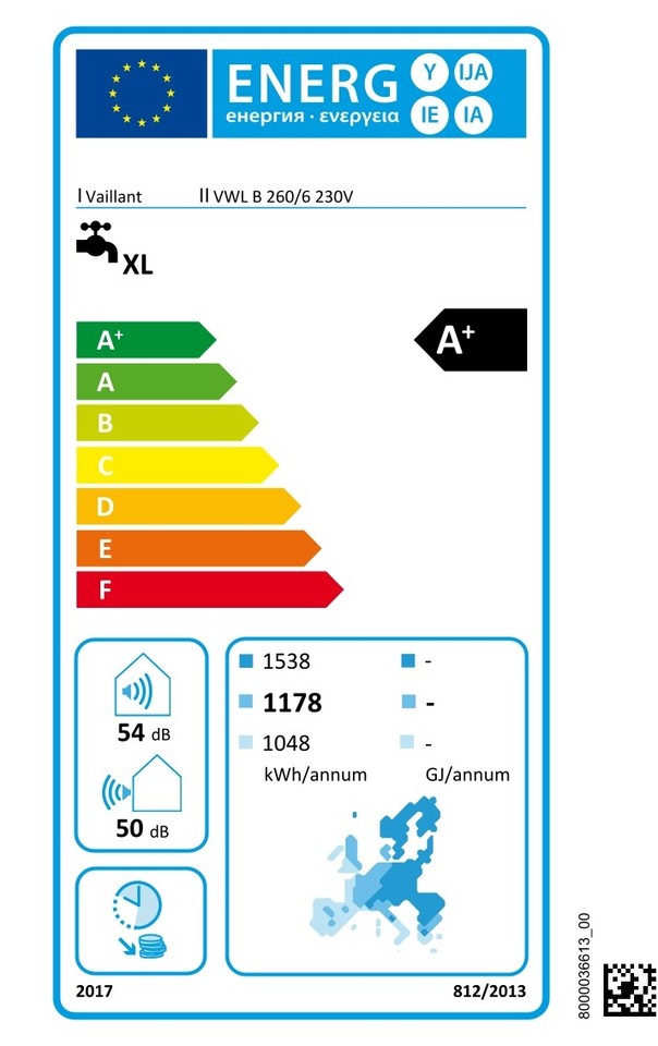 VAILLANT Warmwasser Wärmepumpe aroSTOR plus VWL B 260/6 230V 8000033203