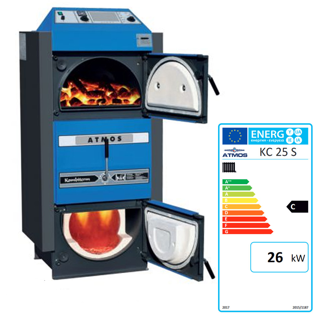 ATMOS Kohlevergaser KC25S 26 kW Kohlevergaserkessel Heizkessel Allesfresser ATMOS Kohlevergaser KC25S 26 kW Kohlevergaserkessel Heizkessel Allesfresser