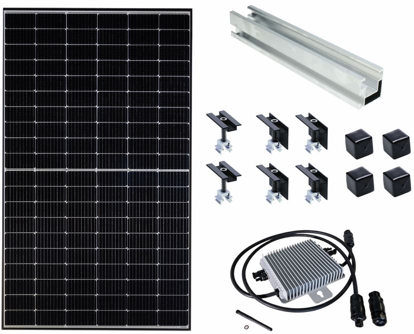 ratioSOL Balkonkraftwerk 750 Watt Solaranlage Photovoltaik WIFI Schrägdach