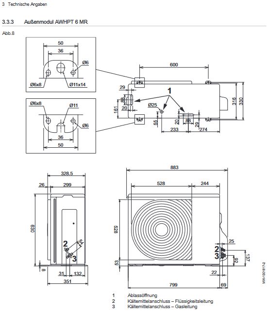 Remeha Elga Ace 6 kW Split Luft Wasser Wärmepumpe IDU + ODU 6 kW 7755639