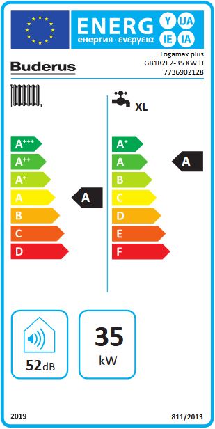 Buderus Gas Brennwert Kombitherme GB182i.2 35KWH Logaplus Paket W43 BC400