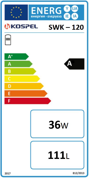 Kospel Warmwasserspeicher SWK 120 Liter emailliert Boiler 1x Wärmetauscher