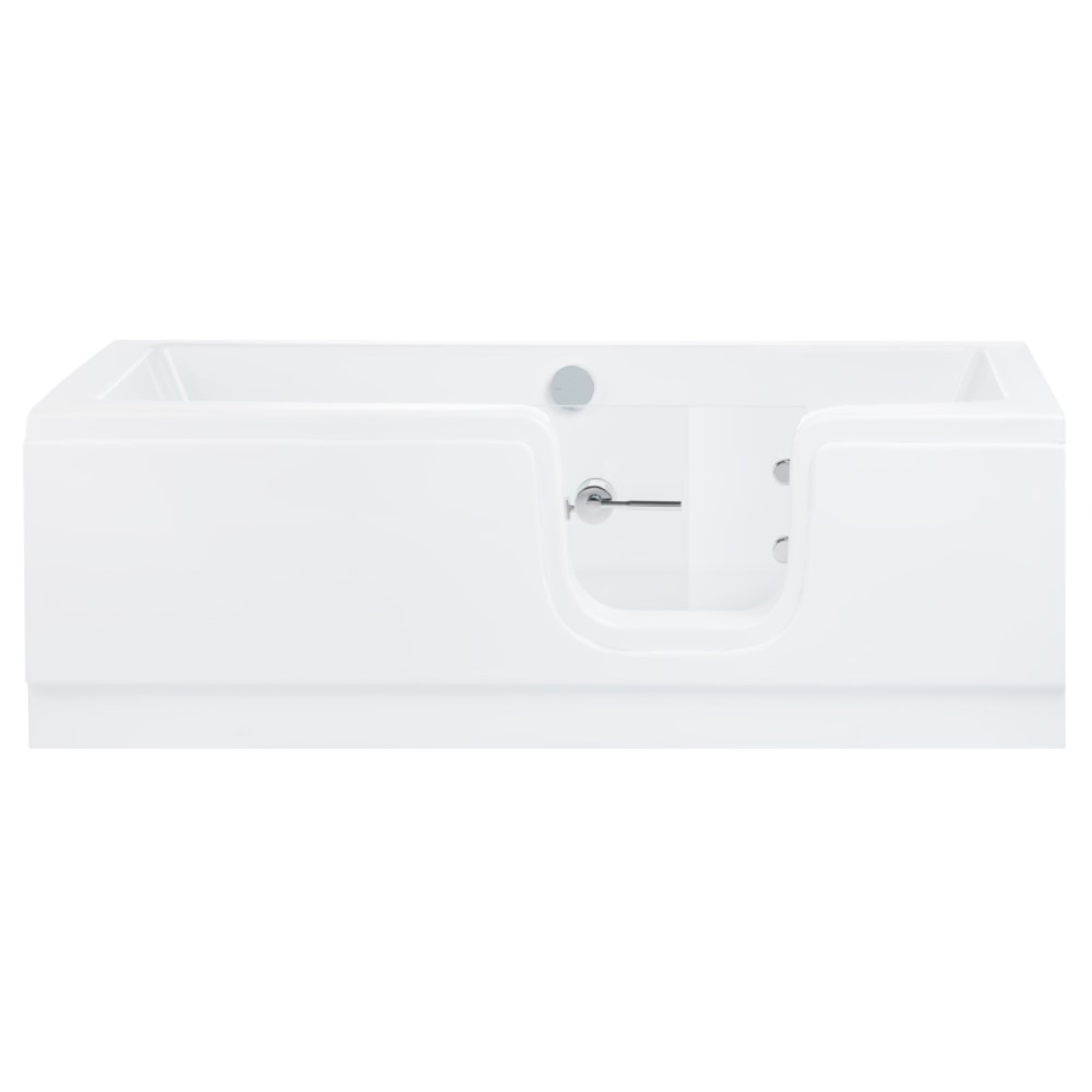 Acryl Badewanne Kombiwanne Puerta 170x80x40 cm links weiß mit Tür rechts