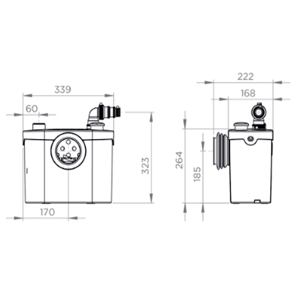 SFA Sanibroy Fäkalienhebeanlage SaniPro UP Schmutzwasserhebeanlage