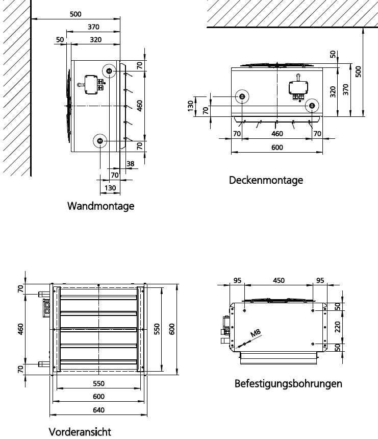 Kampmann Lufterhitzer TIP Typ P553057 29,6 kW WTA Cu alu EC-Ventilator elektromech