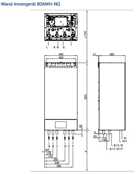 Carrier Luft Wärmepumpe AquaSnap 4,8 kW 30AWH006H1--NG 230 Volt R290 ZC00129