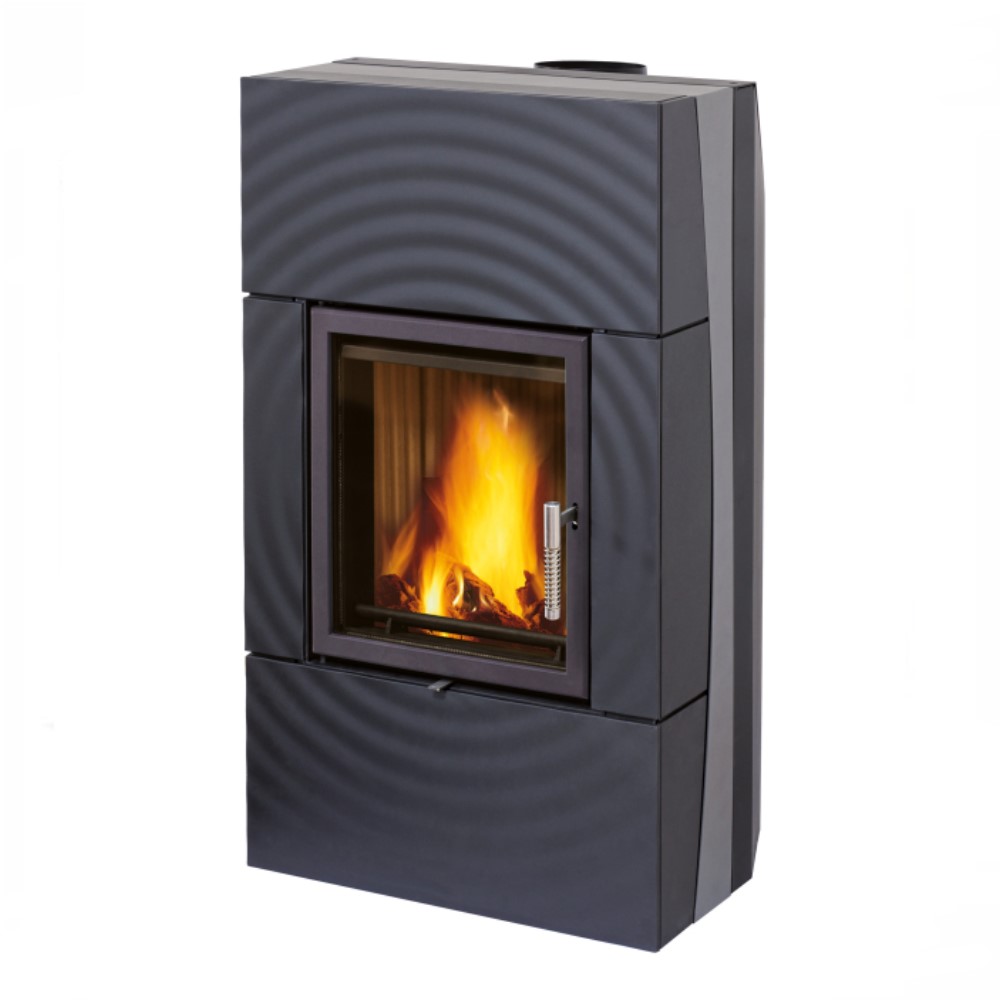 Kaminofen Leda Fondia 13 kW schwarz wasserführend Guss Höhe 123 cm 1003-01277