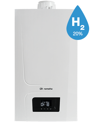 Remeha Paket Gas Brennwert Kombiheizkessel Tzerra Ace-Matic 28 C 28 kW