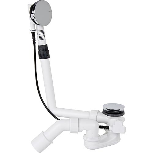 Stahl Badewanne Verona 1700 x 410 x 750 mm weiß Wannenträger Ab- Überlaufgarnitur