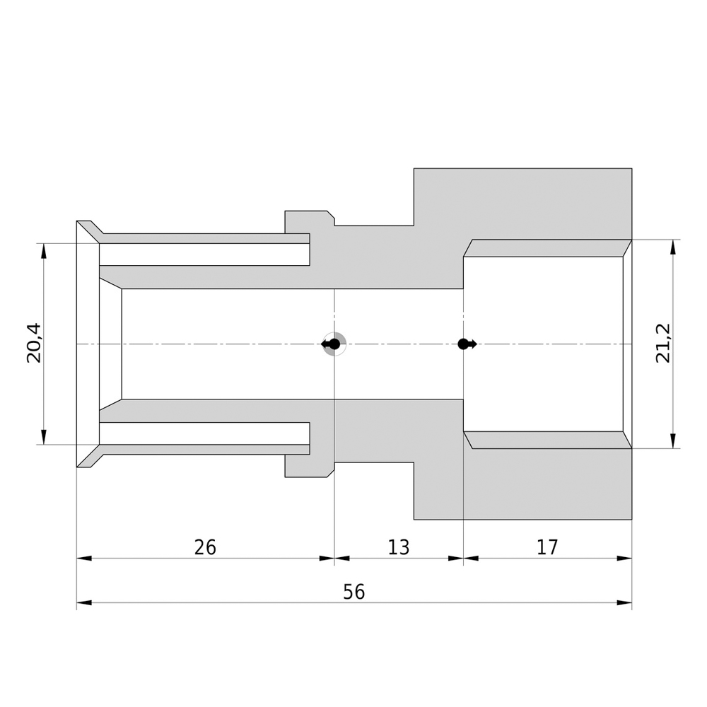 Wavin Tigris K5 Pressfitting Übergang IG Ü-Muffe 16 I 20 I 25 I 32 I 40 mm