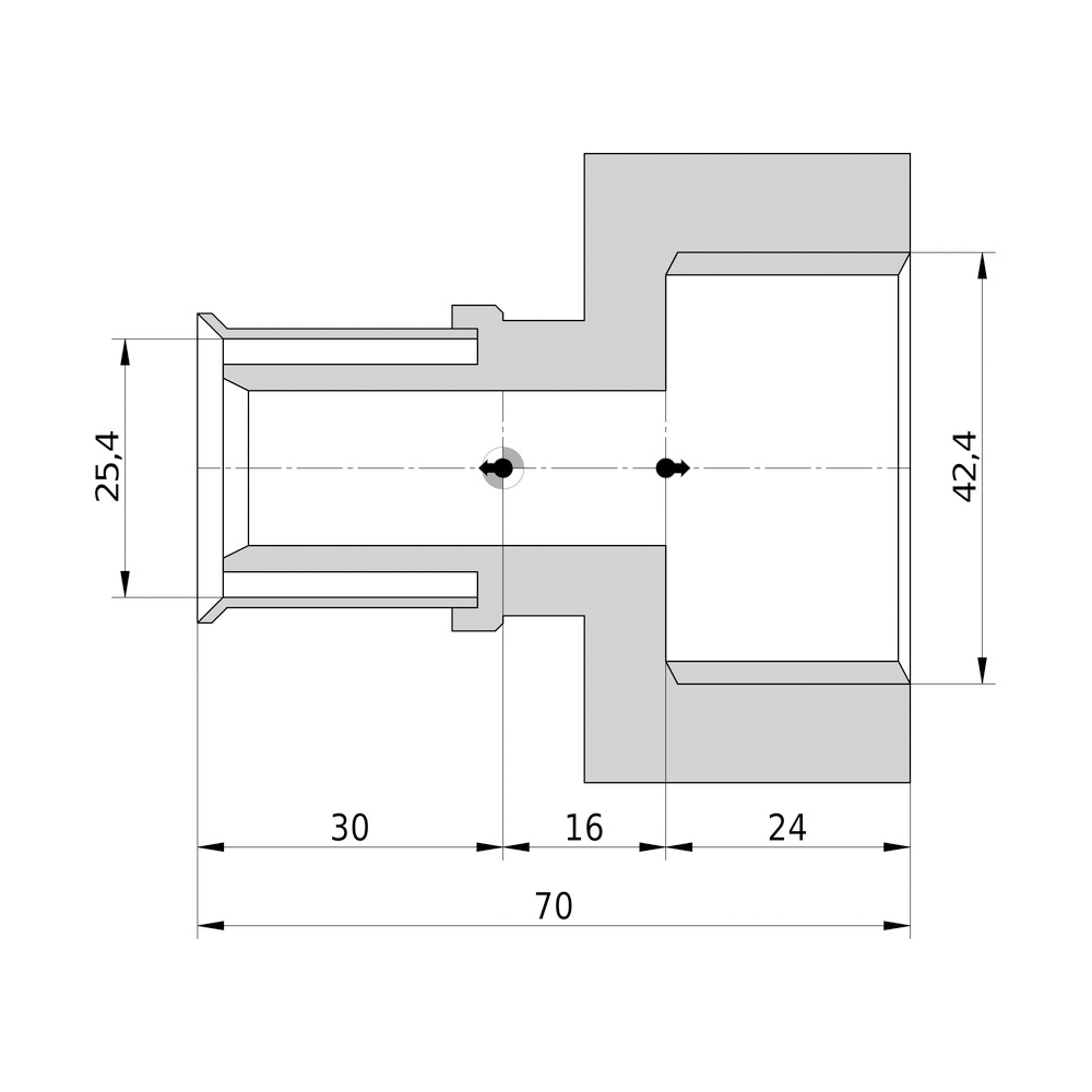 Wavin Tigris K5 Pressfitting Übergang IG Ü-Muffe 16 I 20 I 25 I 32 I 40 mm