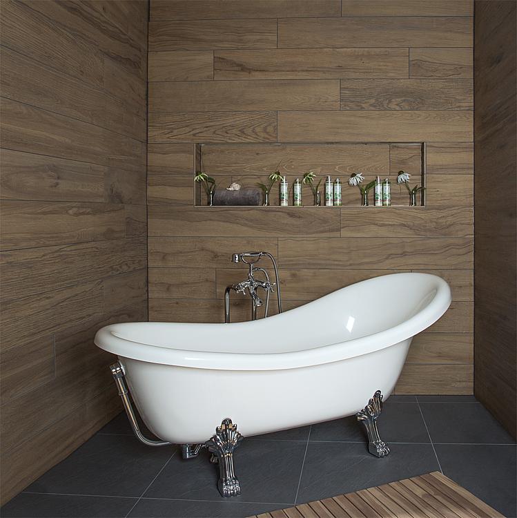 Mineralguss Badewanne EDITA freistehend 1745 x 805/635 x 820 Wannenfuss Ablauf