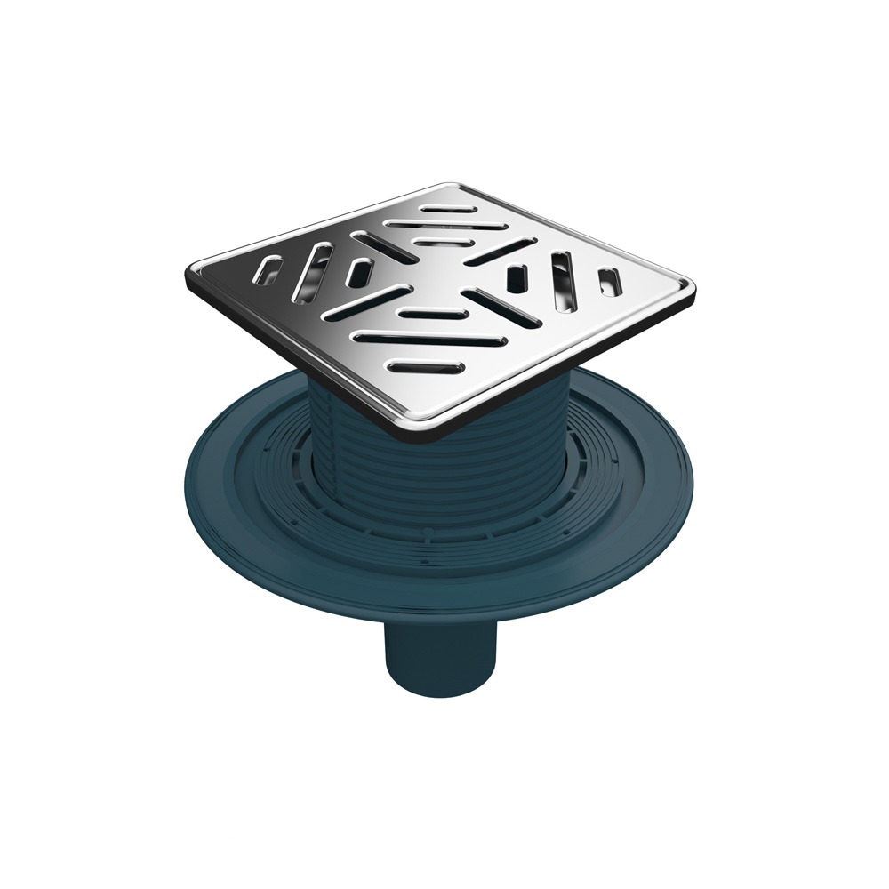 MERT Flach Bodenablauf Duschablablauf 150 x 150 mm Edelstahlrost DU-250-15-1 MERT Flach Bodenablauf Duschablablauf 150 x 150 mm Edelstahlrost DU-250-15-1