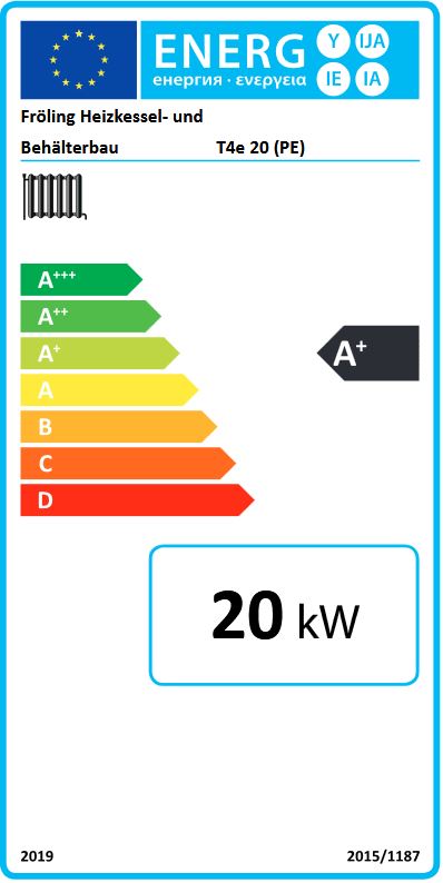 Fröling Hackgutkessel T4e 20 kW Stoker rechts 14701R Hackschnitzel Feststoff