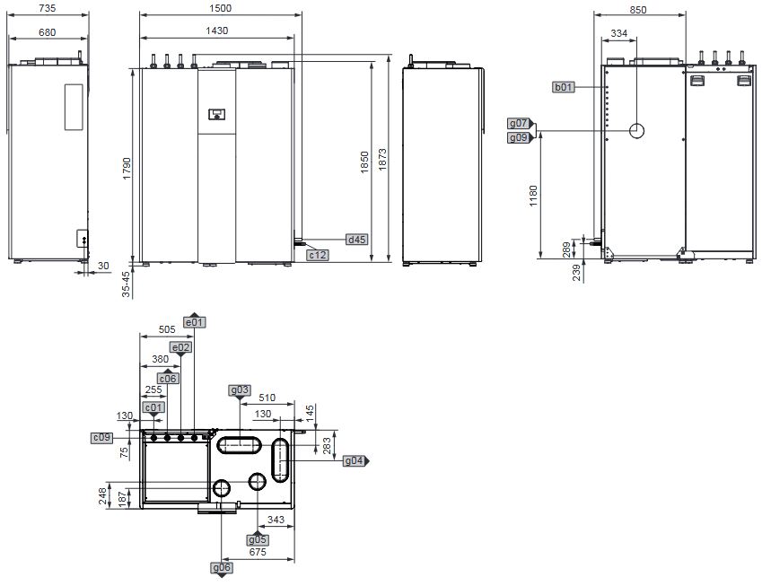 STIEBEL ELTRON Abluft Wärmepumpe Integralsystem LWZ 5 S Plus #201291