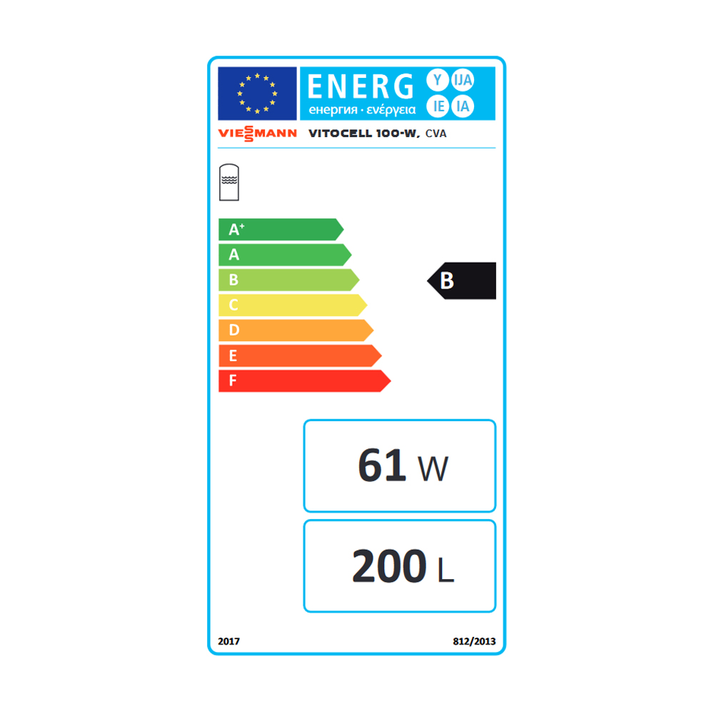 Viessmann Warmwasserspeicher Vitocell 100-V CVAA 200 Liter Speicher weiß